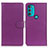 Leather Case Stands Flip Cover Holder A03D for Motorola Moto G71 5G Purple