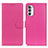 Leather Case Stands Flip Cover Holder A03D for Motorola Moto G71s 5G Hot Pink