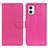 Leather Case Stands Flip Cover Holder A03D for Motorola Moto G73 5G Hot Pink