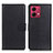 Leather Case Stands Flip Cover Holder A03D for Motorola Moto G84 5G Black