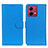 Leather Case Stands Flip Cover Holder A03D for Motorola Moto G84 5G Sky Blue