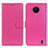 Leather Case Stands Flip Cover Holder A03D for Nokia C20 Plus Hot Pink