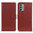 Leather Case Stands Flip Cover Holder A03D for Nokia G400 5G Brown