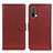 Leather Case Stands Flip Cover Holder A03D for OnePlus Nord CE 5G Brown