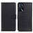 Leather Case Stands Flip Cover Holder A03D for Oppo A16 Black