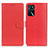 Leather Case Stands Flip Cover Holder A03D for Oppo A16 Red