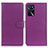 Leather Case Stands Flip Cover Holder A03D for Oppo A16s Purple