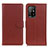 Leather Case Stands Flip Cover Holder A03D for Oppo A94 5G Brown