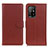 Leather Case Stands Flip Cover Holder A03D for Oppo A95 5G Brown