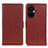 Leather Case Stands Flip Cover Holder A03D for Oppo K11x 5G Brown