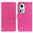 Leather Case Stands Flip Cover Holder A03D for Oppo Reno11 5G Hot Pink