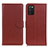Leather Case Stands Flip Cover Holder A03D for Samsung Galaxy A02s Brown