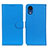 Leather Case Stands Flip Cover Holder A03D for Samsung Galaxy A03 Core Sky Blue