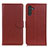 Leather Case Stands Flip Cover Holder A03D for Samsung Galaxy A04s Brown