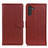 Leather Case Stands Flip Cover Holder A03D for Samsung Galaxy A13 5G Brown
