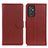 Leather Case Stands Flip Cover Holder A03D for Samsung Galaxy A15 4G Brown