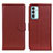 Leather Case Stands Flip Cover Holder A03D for Samsung Galaxy M23 5G Brown