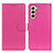 Leather Case Stands Flip Cover Holder A03D for Samsung Galaxy S21 FE 5G Hot Pink