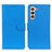 Leather Case Stands Flip Cover Holder A03D for Samsung Galaxy S21 FE 5G Sky Blue