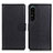 Leather Case Stands Flip Cover Holder A03D for Sony Xperia 1 IV Black