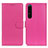 Leather Case Stands Flip Cover Holder A03D for Sony Xperia 1 IV Hot Pink