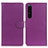Leather Case Stands Flip Cover Holder A03D for Sony Xperia 1 IV Purple