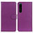 Leather Case Stands Flip Cover Holder A03D for Sony Xperia 1 IV SO-51C Purple