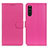 Leather Case Stands Flip Cover Holder A03D for Sony Xperia 10 III Lite Hot Pink