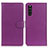 Leather Case Stands Flip Cover Holder A03D for Sony Xperia 10 III Purple