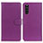 Leather Case Stands Flip Cover Holder A03D for Sony Xperia 10 III SO-52B Purple