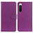 Leather Case Stands Flip Cover Holder A03D for Sony Xperia 10 IV SOG07 Purple