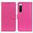 Leather Case Stands Flip Cover Holder A03D for Sony Xperia 10 V Hot Pink