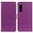 Leather Case Stands Flip Cover Holder A03D for Sony Xperia 5 III Purple