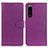 Leather Case Stands Flip Cover Holder A03D for Sony Xperia 5 III SO-53B Purple