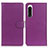 Leather Case Stands Flip Cover Holder A03D for Sony Xperia 5 IV Purple