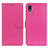 Leather Case Stands Flip Cover Holder A03D for Sony Xperia Ace III Hot Pink