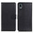 Leather Case Stands Flip Cover Holder A03D for Sony Xperia Ace III SO-53C Black