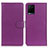 Leather Case Stands Flip Cover Holder A03D for Vivo Y21a Purple