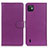 Leather Case Stands Flip Cover Holder A03D for Wiko Y82 Purple