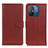 Leather Case Stands Flip Cover Holder A03D for Xiaomi Redmi 11A 4G Brown