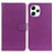 Leather Case Stands Flip Cover Holder A03D for Xiaomi Redmi 12 4G Purple