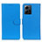 Leather Case Stands Flip Cover Holder A03D for Xiaomi Redmi Note 12 4G Sky Blue