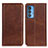 Leather Case Stands Flip Cover Holder A04D for Motorola Moto Edge 20 Pro 5G Brown