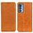 Leather Case Stands Flip Cover Holder A04D for Motorola Moto Edge 20 Pro 5G Light Brown