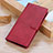 Leather Case Stands Flip Cover Holder A04D for Motorola Moto Edge 40 Neo 5G Red
