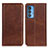 Leather Case Stands Flip Cover Holder A04D for Motorola Moto Edge S Pro 5G Brown
