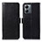 Leather Case Stands Flip Cover Holder A04D for Motorola Moto G14 Black