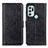 Leather Case Stands Flip Cover Holder A04D for Motorola Moto G60s Black