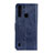 Leather Case Stands Flip Cover Holder A04D for Motorola Moto One Fusion Blue