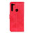 Leather Case Stands Flip Cover Holder A04D for Motorola Moto One Fusion Plus Red